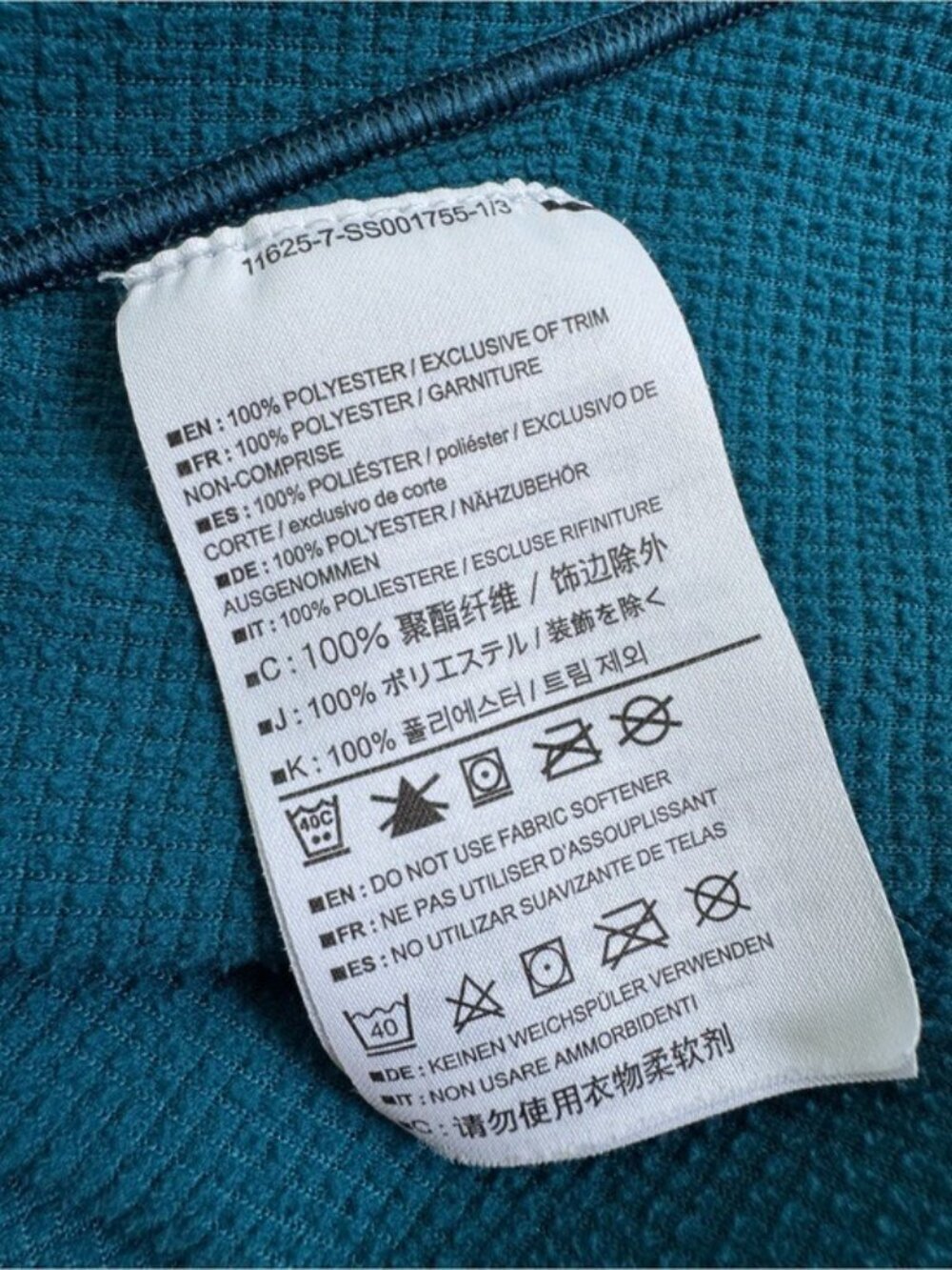 Arc'teryx Delta LT Zip Neck Waffle Fleece Turquoise Blue Size XL - Picture 12 of 15